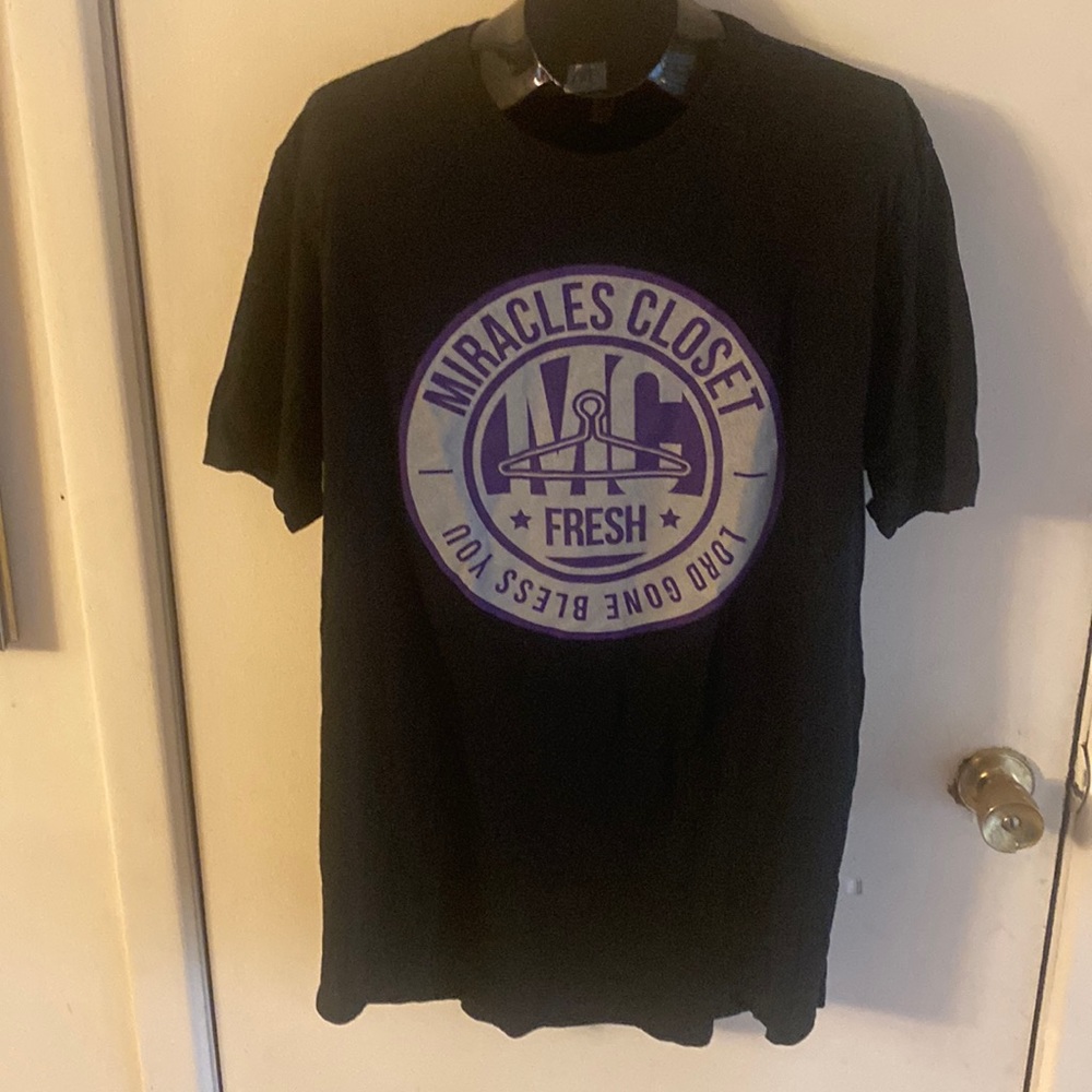 Miracle’s Closet Brand, Purple, Black & Gray Long Tail T-Shirt Men X-Large